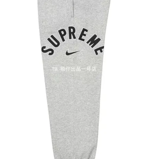 with Sweatpants Arc M sports gray plush embroidered XL logo black co L pants S 0713